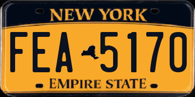 NY license plate FEA5170