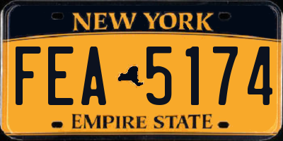 NY license plate FEA5174