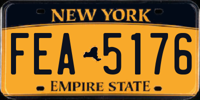 NY license plate FEA5176
