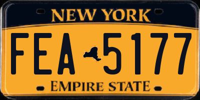 NY license plate FEA5177