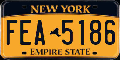 NY license plate FEA5186