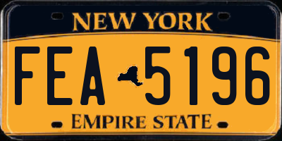 NY license plate FEA5196