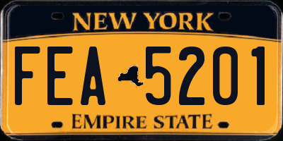 NY license plate FEA5201