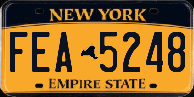 NY license plate FEA5248