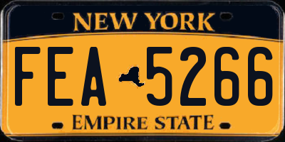 NY license plate FEA5266