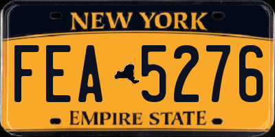 NY license plate FEA5276