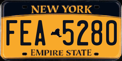 NY license plate FEA5280