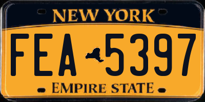 NY license plate FEA5397