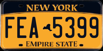 NY license plate FEA5399