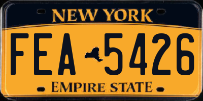 NY license plate FEA5426