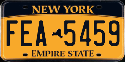 NY license plate FEA5459