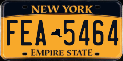 NY license plate FEA5464