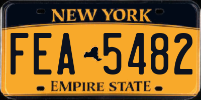 NY license plate FEA5482