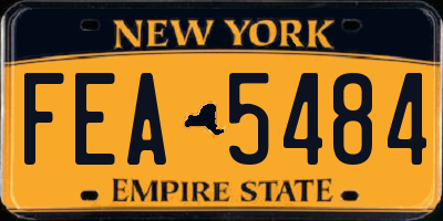 NY license plate FEA5484