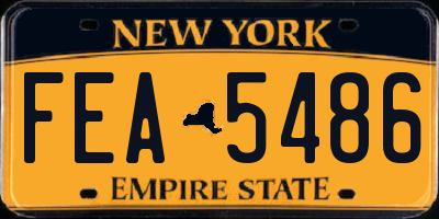 NY license plate FEA5486