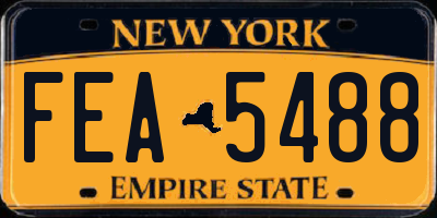 NY license plate FEA5488