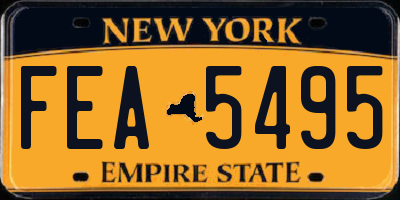 NY license plate FEA5495