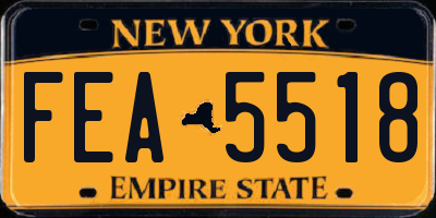 NY license plate FEA5518