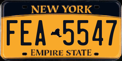 NY license plate FEA5547