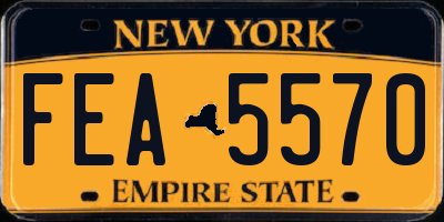 NY license plate FEA5570