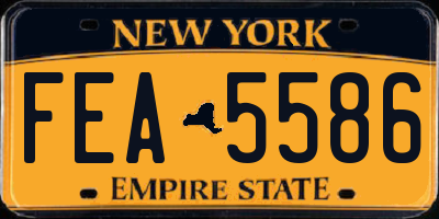 NY license plate FEA5586