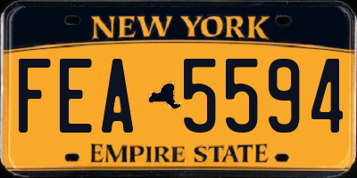 NY license plate FEA5594