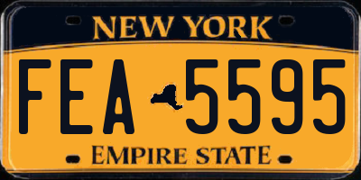 NY license plate FEA5595