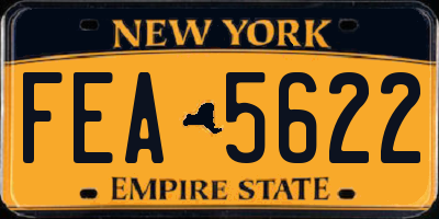 NY license plate FEA5622