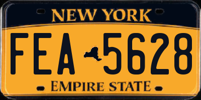 NY license plate FEA5628