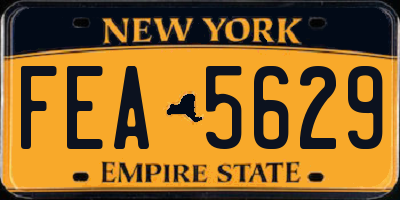 NY license plate FEA5629
