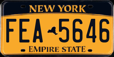 NY license plate FEA5646