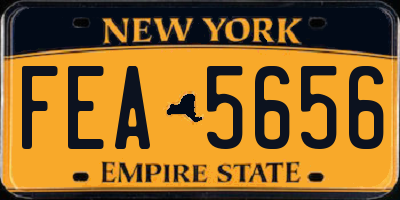 NY license plate FEA5656