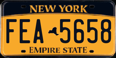 NY license plate FEA5658