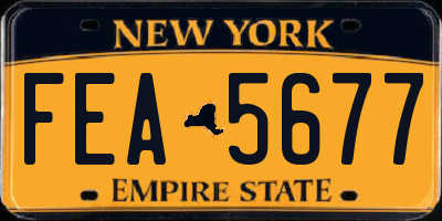 NY license plate FEA5677