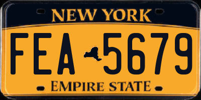 NY license plate FEA5679
