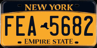 NY license plate FEA5682