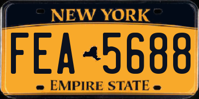 NY license plate FEA5688
