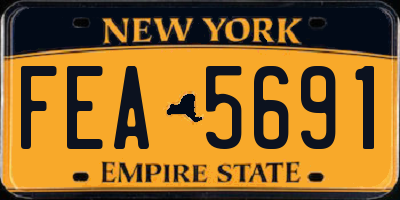 NY license plate FEA5691