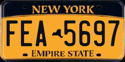 NY license plate FEA5697