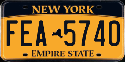 NY license plate FEA5740