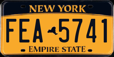 NY license plate FEA5741