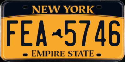 NY license plate FEA5746