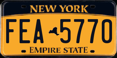 NY license plate FEA5770