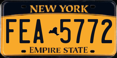 NY license plate FEA5772