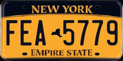 NY license plate FEA5779