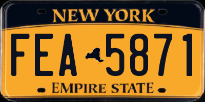 NY license plate FEA5871