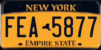 NY license plate FEA5877