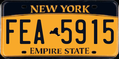 NY license plate FEA5915