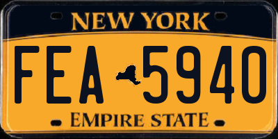 NY license plate FEA5940