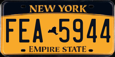 NY license plate FEA5944